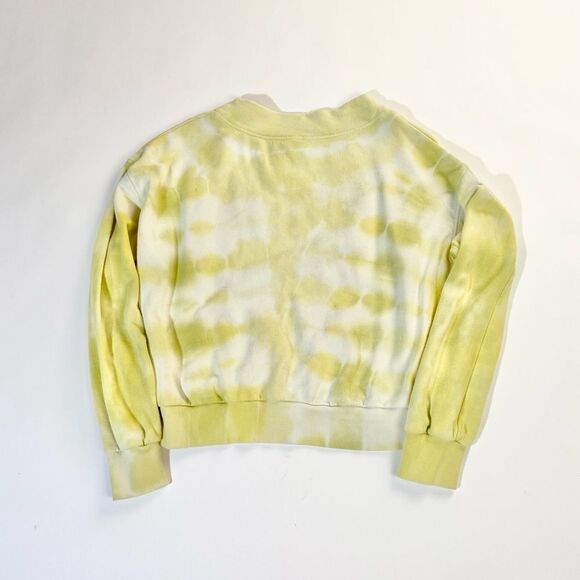 Pilcro and the Letterpress Anthropologie yellow Tie Dye Mock Neck sweatshirt M - Picture 1 of 7